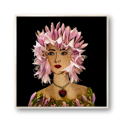 Lily Metal Print - Square Silver