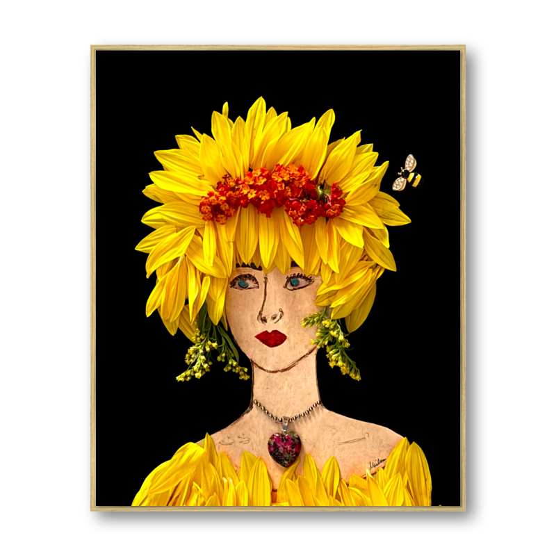 Lulu Strong Metal Print - Rectangle Gold