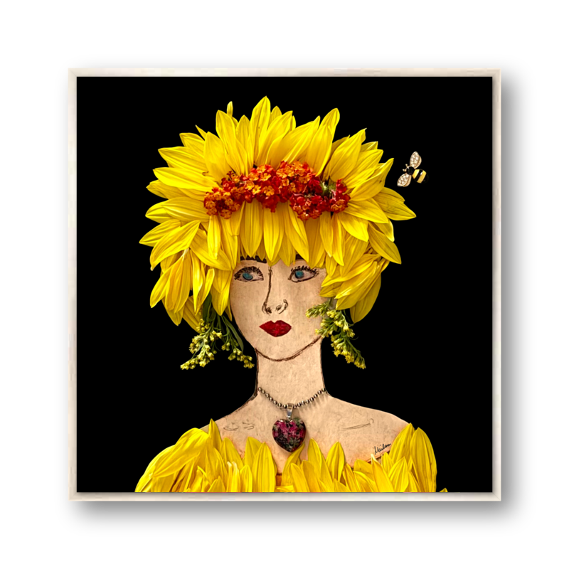 Lulu Strong Metal Print - Square Silver