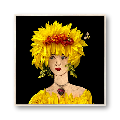 Lulu Strong Metal Print - Square Silver