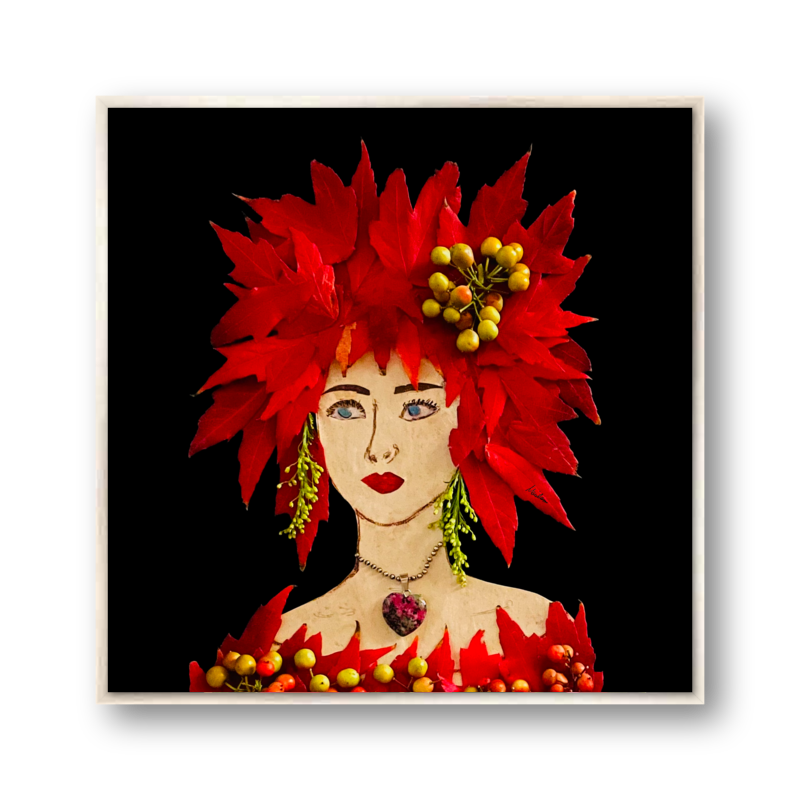 Maple Metal Print - Square Silver