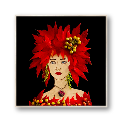 Maple Metal Print - Square Silver