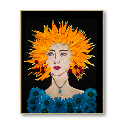 Marigold Metal Print - Rectangle Gold