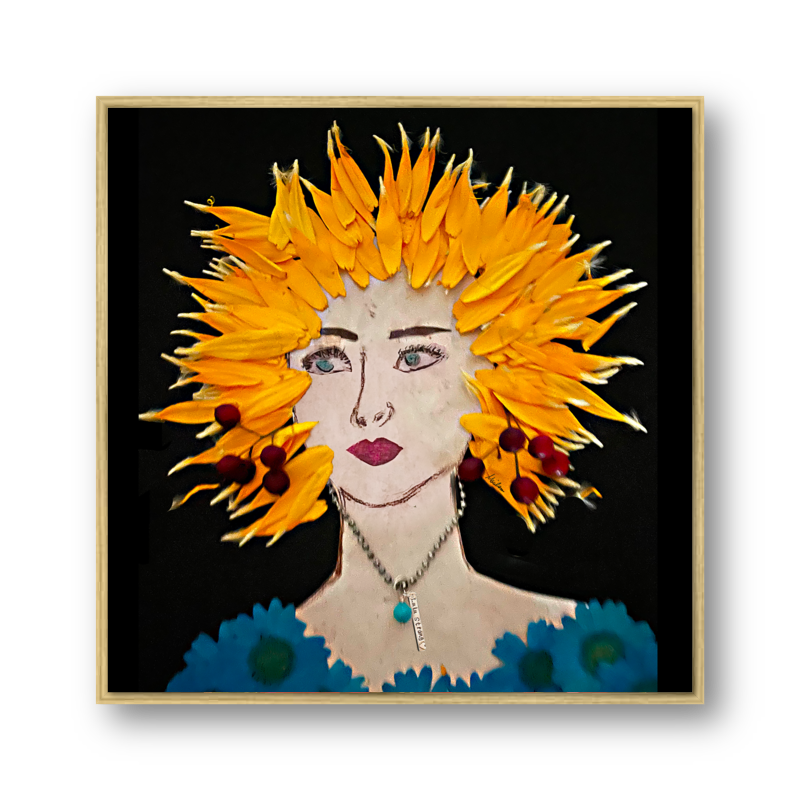 Marigold Metal Print - Square Gold