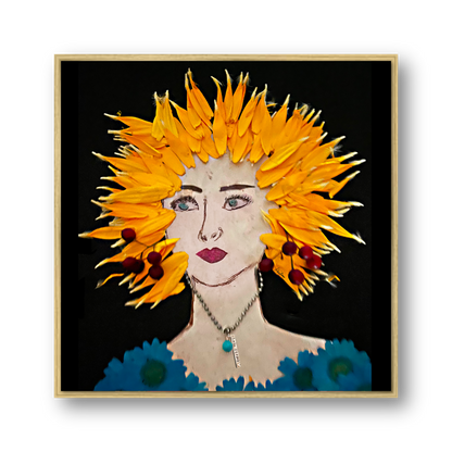 Marigold Metal Print - Square Gold