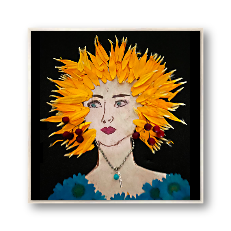 Marigold Metal Print - Square Silver