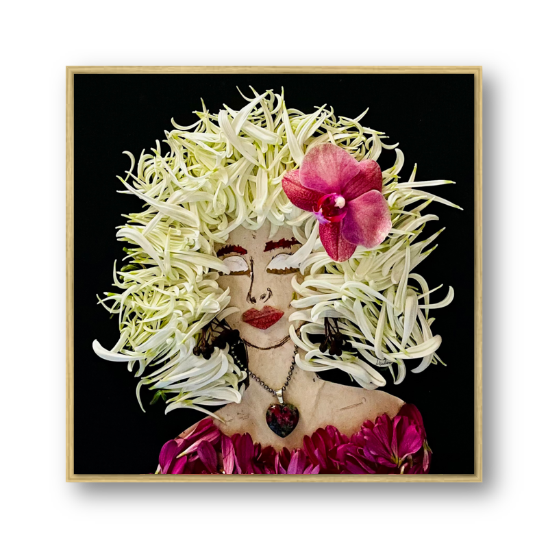 Marilyn Metal Print - Square Gold