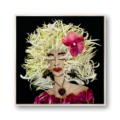 Marilyn Metal Print - Square Silver