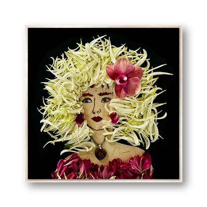 Marilyn Open Eyes Metal Print - Square Silver