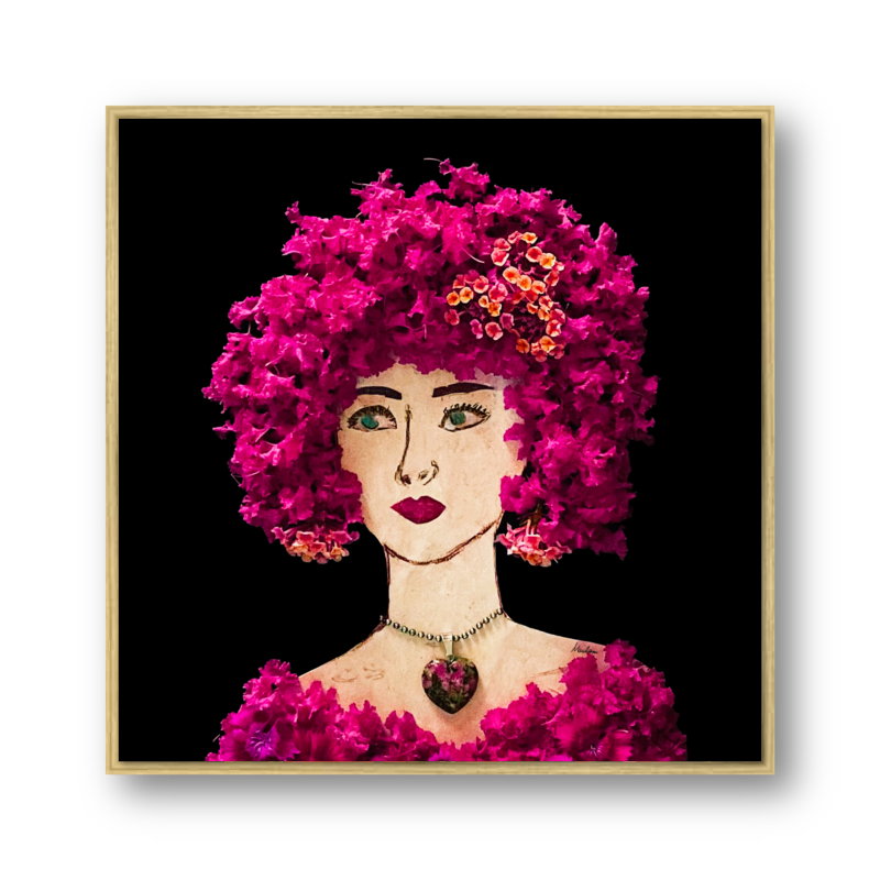 Myrtle Metal Print - Square Gold