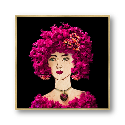 Myrtle Metal Print - Square Gold