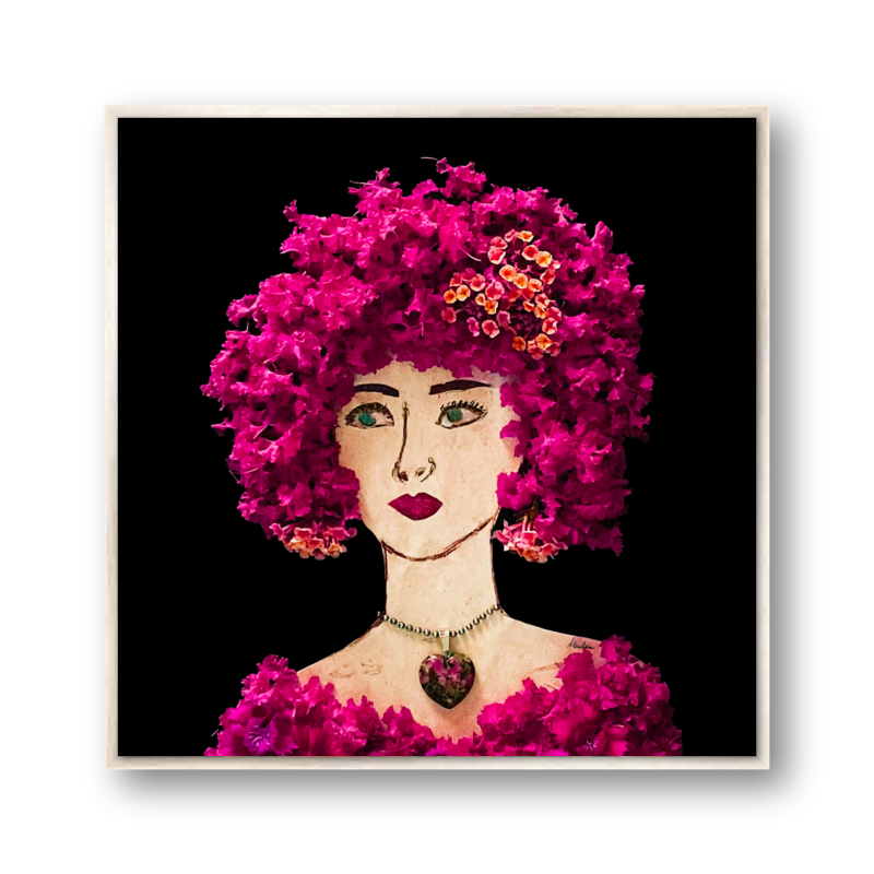 Myrtle Metal Print - Square Silver