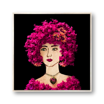 Myrtle Metal Print - Square Silver