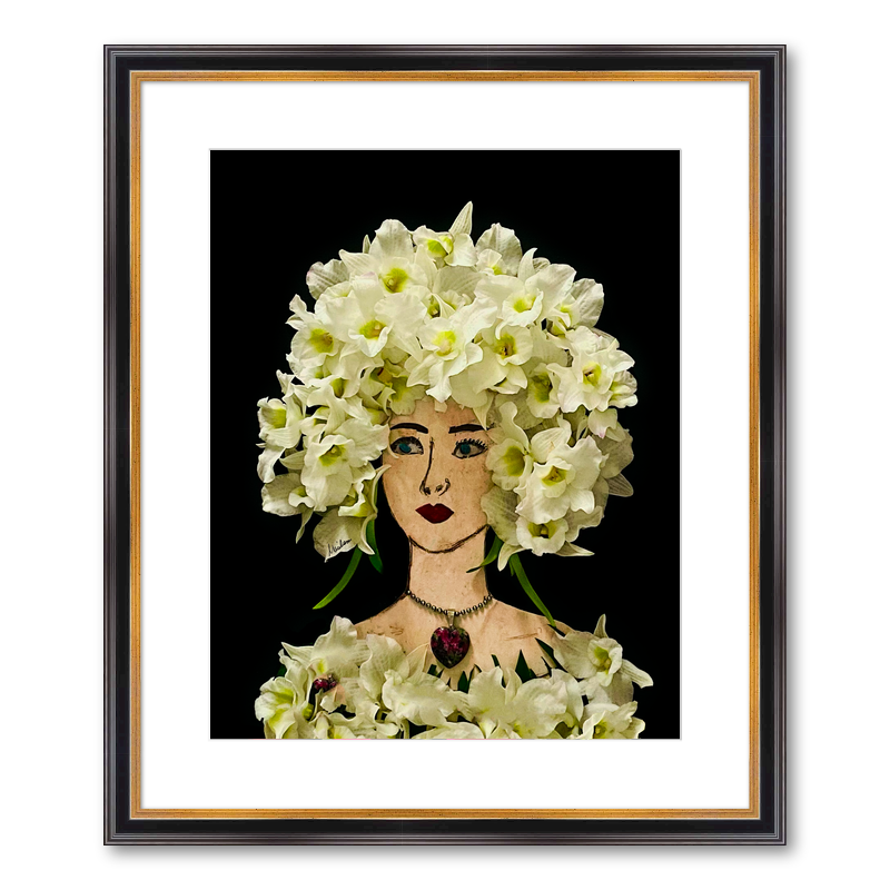 Orchid Fine Art Print - Rectangle Academie Frame