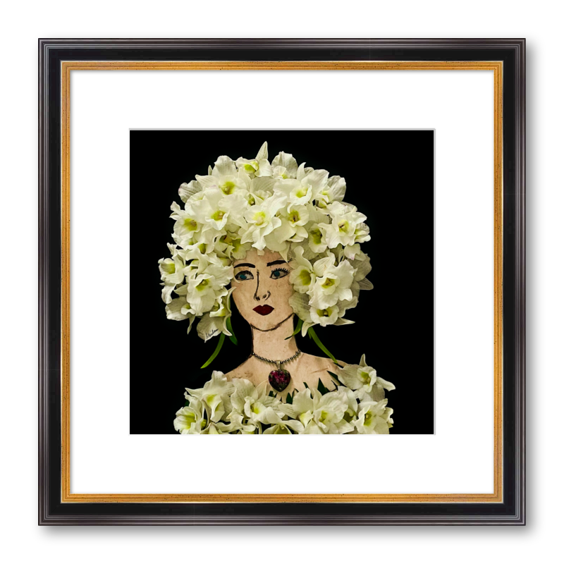 Orchid Fine Art Print - Square Academie Frame
