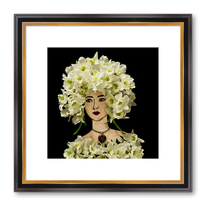 Orchid Fine Art Print - Square Academie Frame