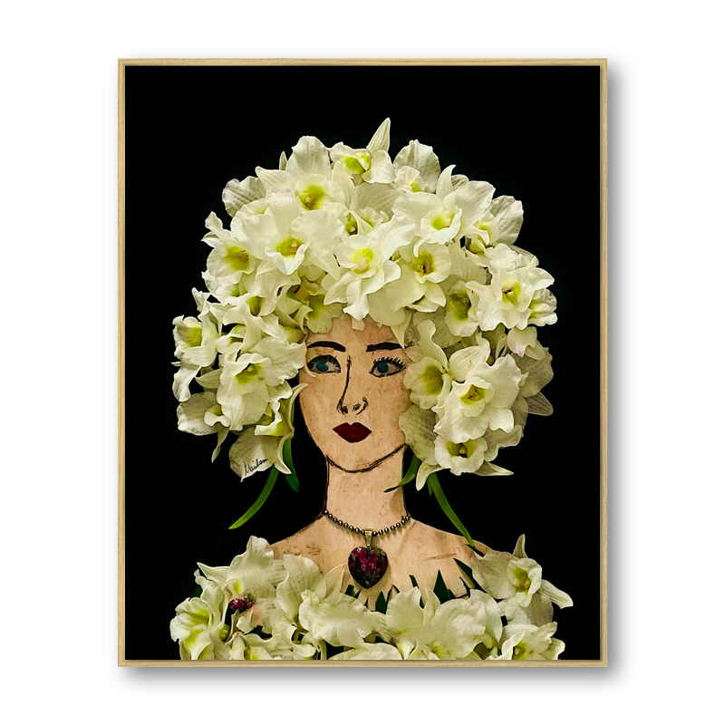 Orchid Metal Print - Rectangle Gold