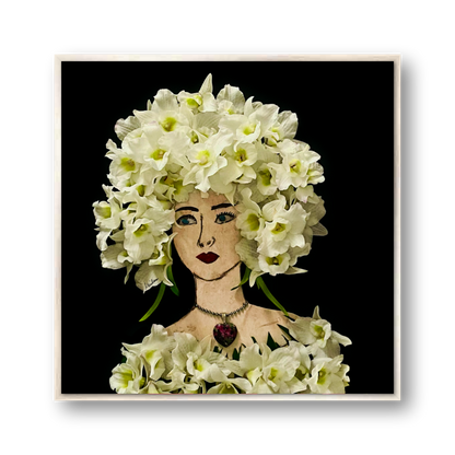 Orchid Metal Print - Square Silver