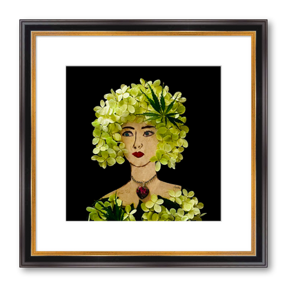 Panicle Hydrangea Fine Art Print - Square Academie Frame