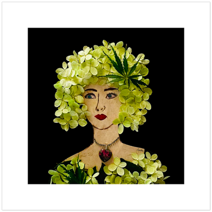Panicle Hydrangea Fine Art Print - Square Unframed