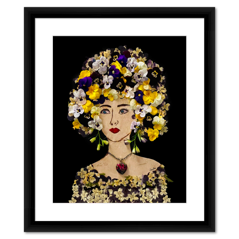 Pansy Fine Art Print - Rectangle Italian Prime Frame