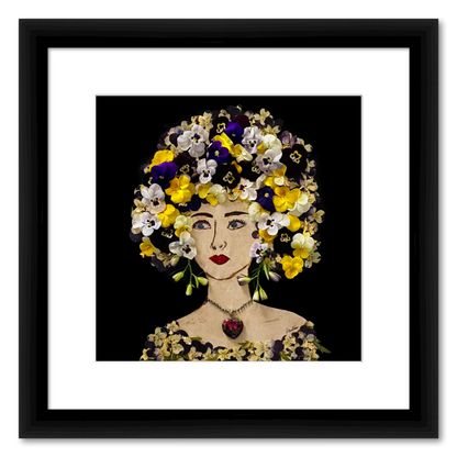 Pansy Fine Art Print - Square Italian Prime Frame