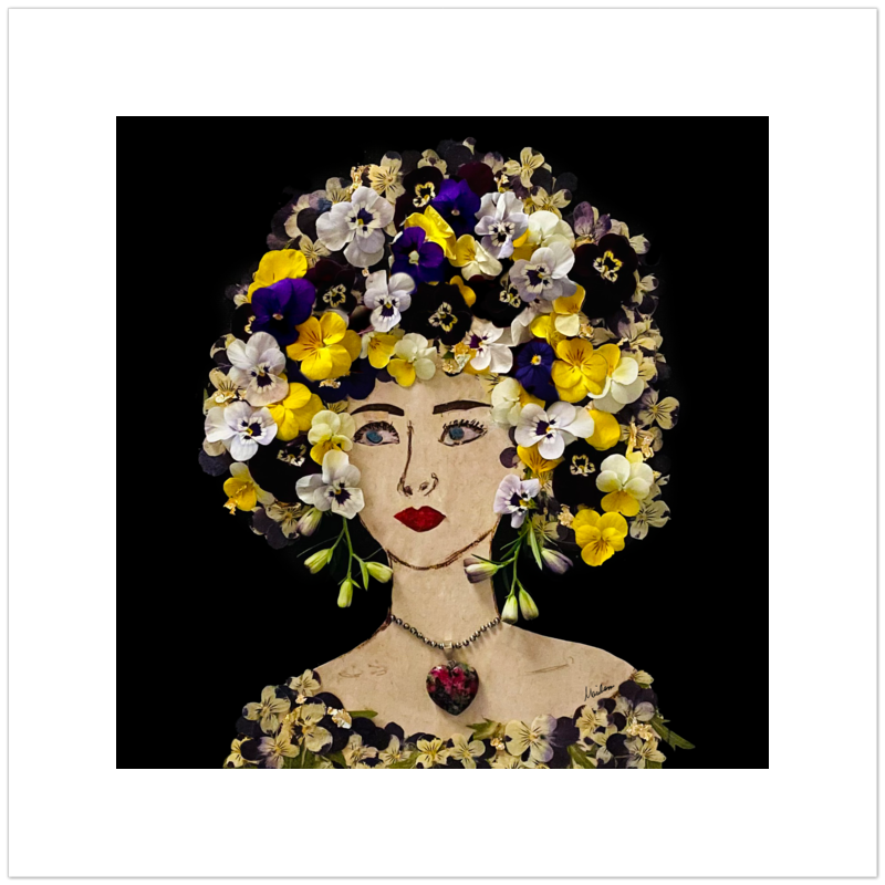 Pansy Fine Art Print - Square Unframed
