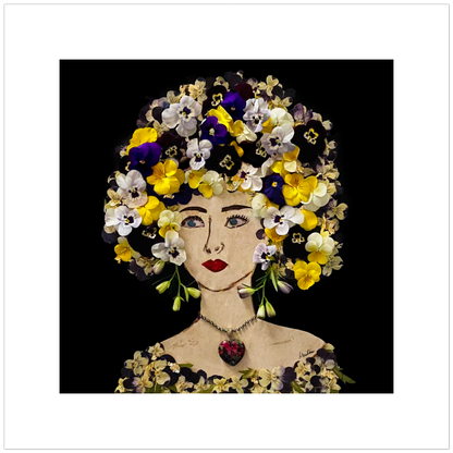 Pansy Fine Art Print - Square Unframed