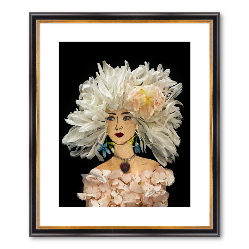 Peony Fine Art Print - Rectangle Academie Frame