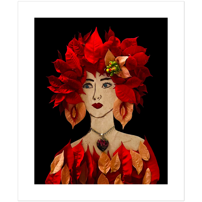 Poinsettia Fine Art Print - Rectangle Unframed