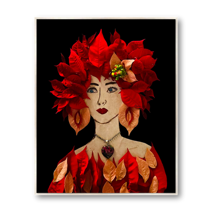 Poinsettia Metal Print - Rectangle Silver