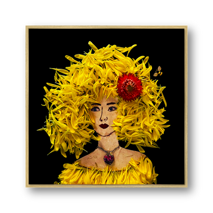 Pollen Metal Print - Square Gold
