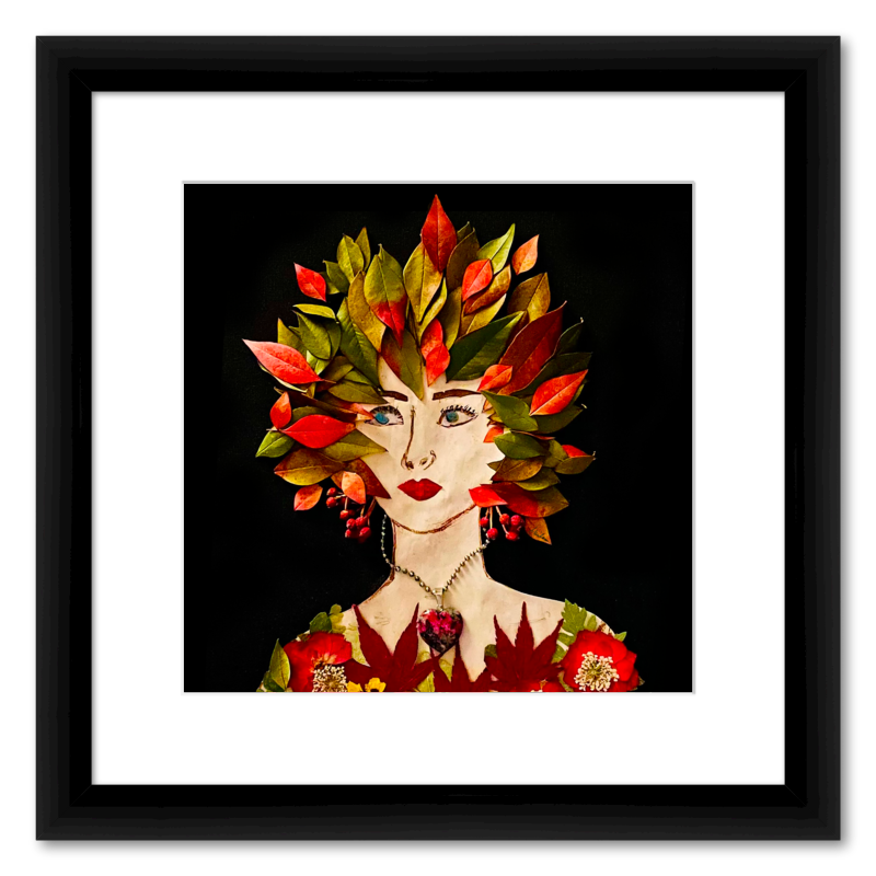 Red Nandina Fine Art Print - Square Italian Prime Frame
