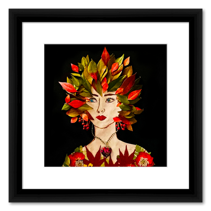 Red Nandina Fine Art Print - Square Italian Prime Frame