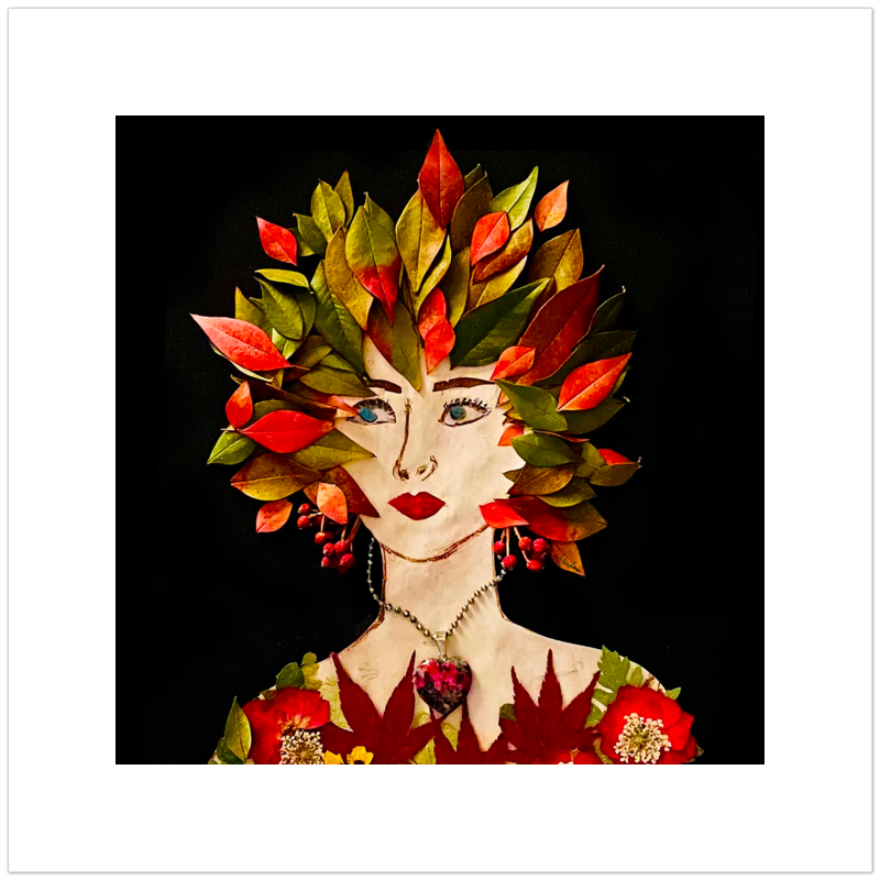 Red Nandina Fine Art Print - Square Unframed