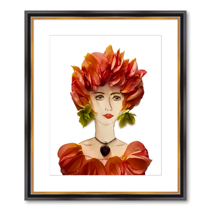 Rosa Fine Art Print - Rectangle Academie Frame