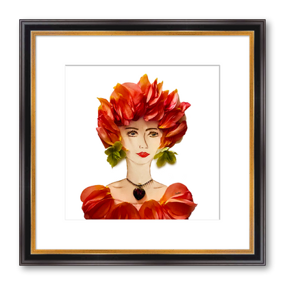 Rosa Fine Art Print - Square Academie Frame