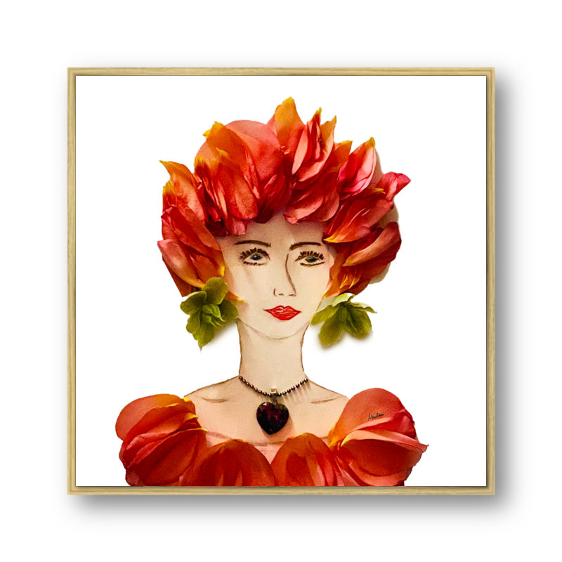 Rosa Metal Print - Square Gold