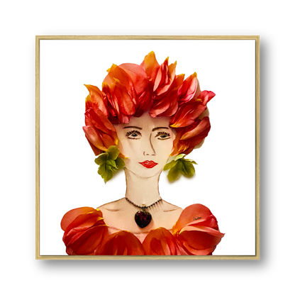 Rosa Metal Print - Square Gold