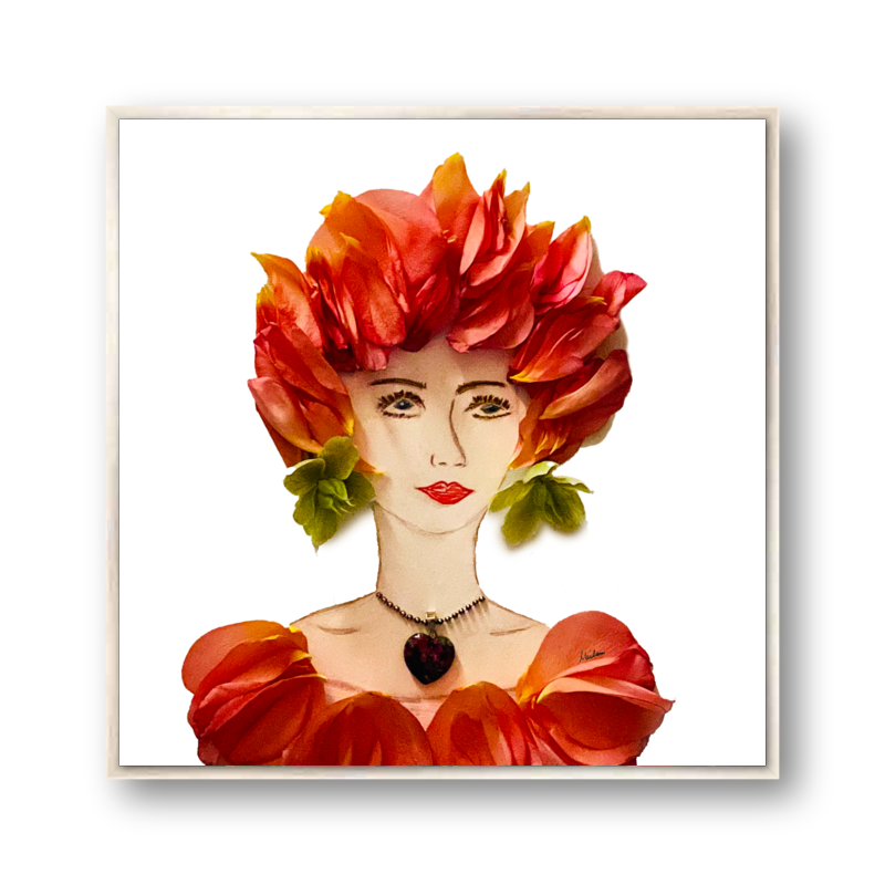 Rosa Metal Print - Square Silver