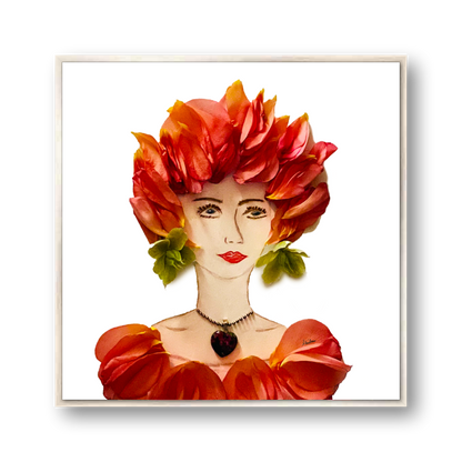 Rosa Metal Print - Square Silver