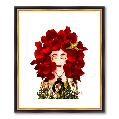 Rose Fine Art Print - Rectangle Academie Frame