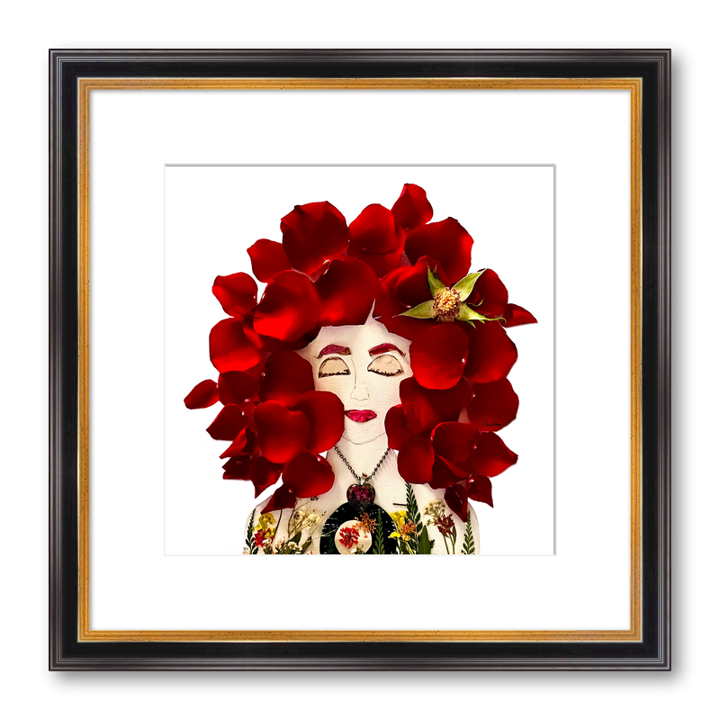 Rose Fine Art Print - Square Academie Frame