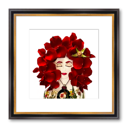 Rose Fine Art Print - Square Academie Frame
