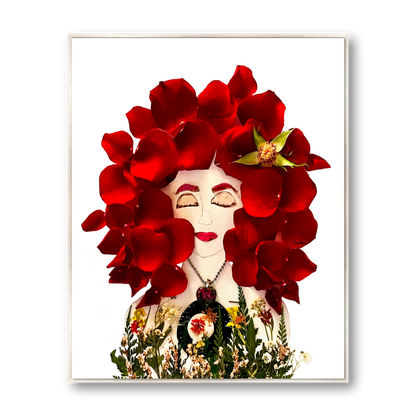 Rose Metal Print - Rectangle Silver