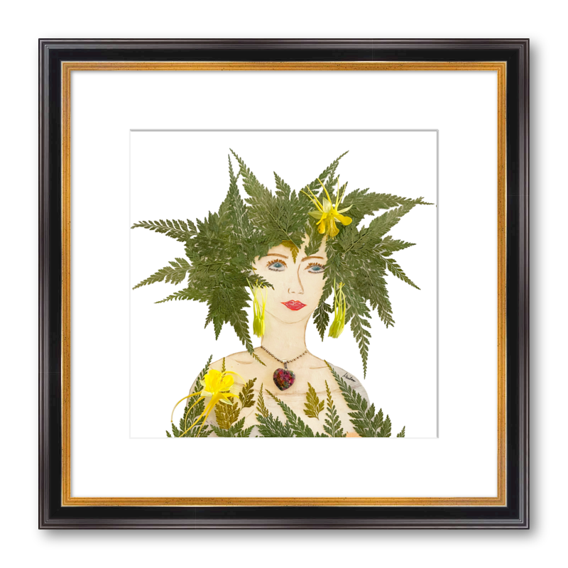 Royal Fern Fine Art Print - Square Academie Frame
