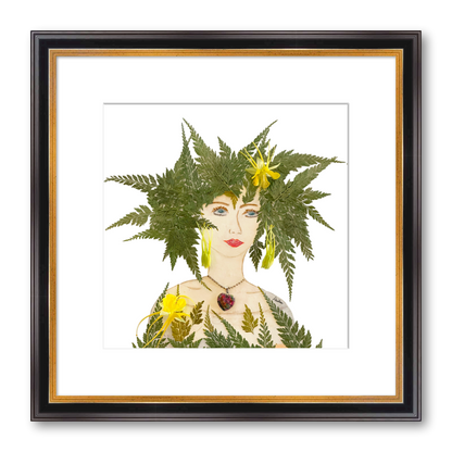Royal Fern Fine Art Print - Square Academie Frame