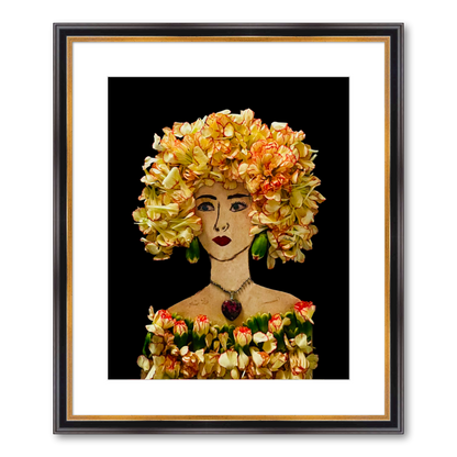 Ruffled Carnation Fine Art Print - Rectangle Academie Frame