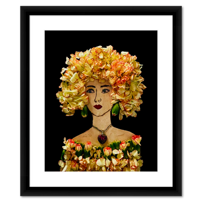 Ruffled Carnation Fine Art Print - Rectangle Italian Prime Frame