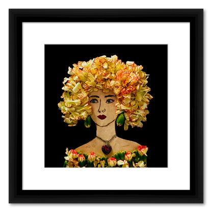 Ruffled Carnation Fine Art Print - Square Italian Prime Frame